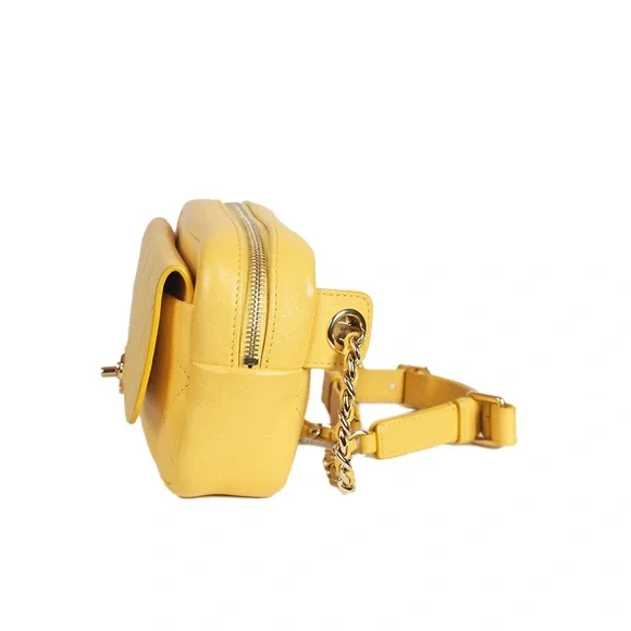 Chanel Calfskin Belt Bag, Yellow with COA - Picture 4 of 5